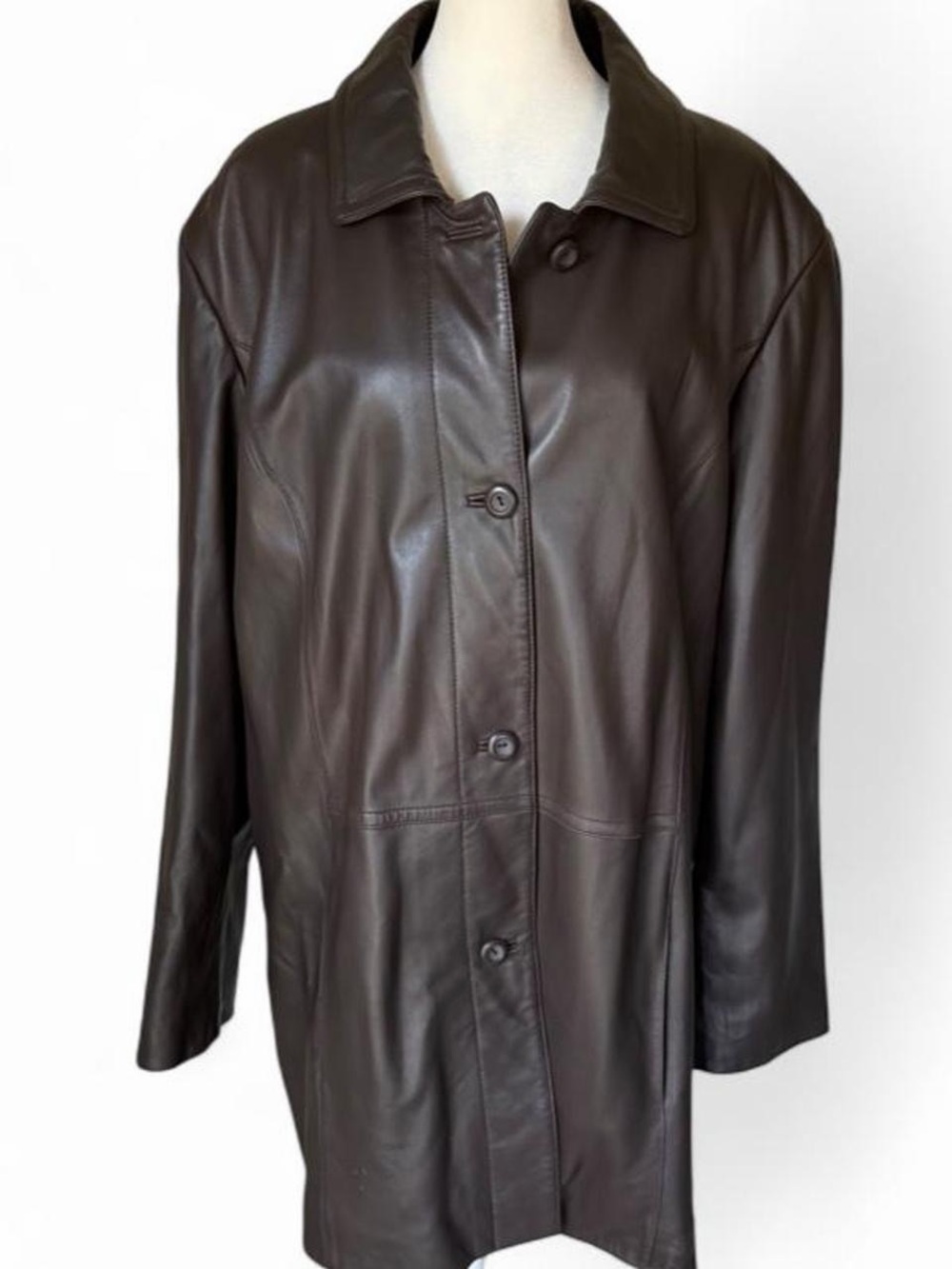 Preston & York Women’s Brown Genuine Lambskin Leather Jacket- XL